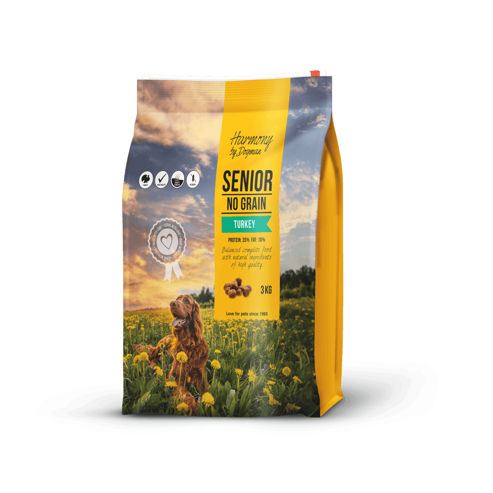 Produktbild för Senior spannmålsfritt hundfoder 3kg