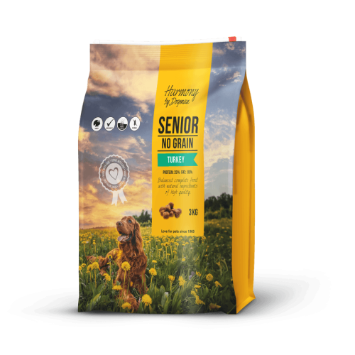 HARMONY Senior spannmålsfritt hundfoder 3kg