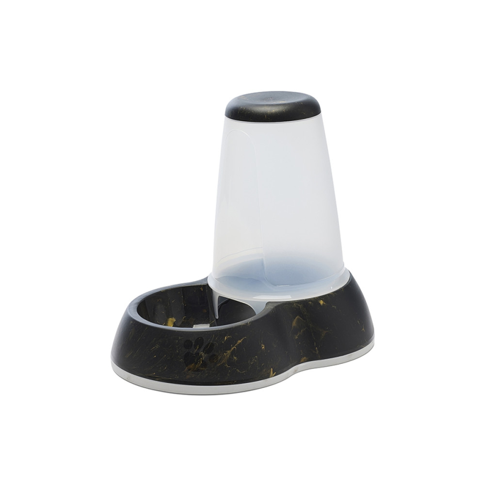 Produktbild för Foderautomat Loop Marble/Black Gold L 3L Svart