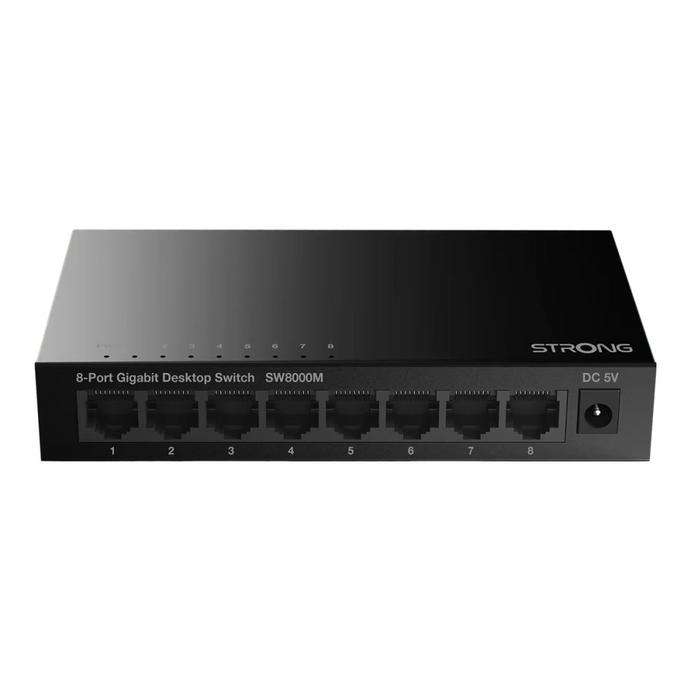 Produktbild för Strong SW8000M - switch - Gigabit, metall - 8 portar - ohanterad