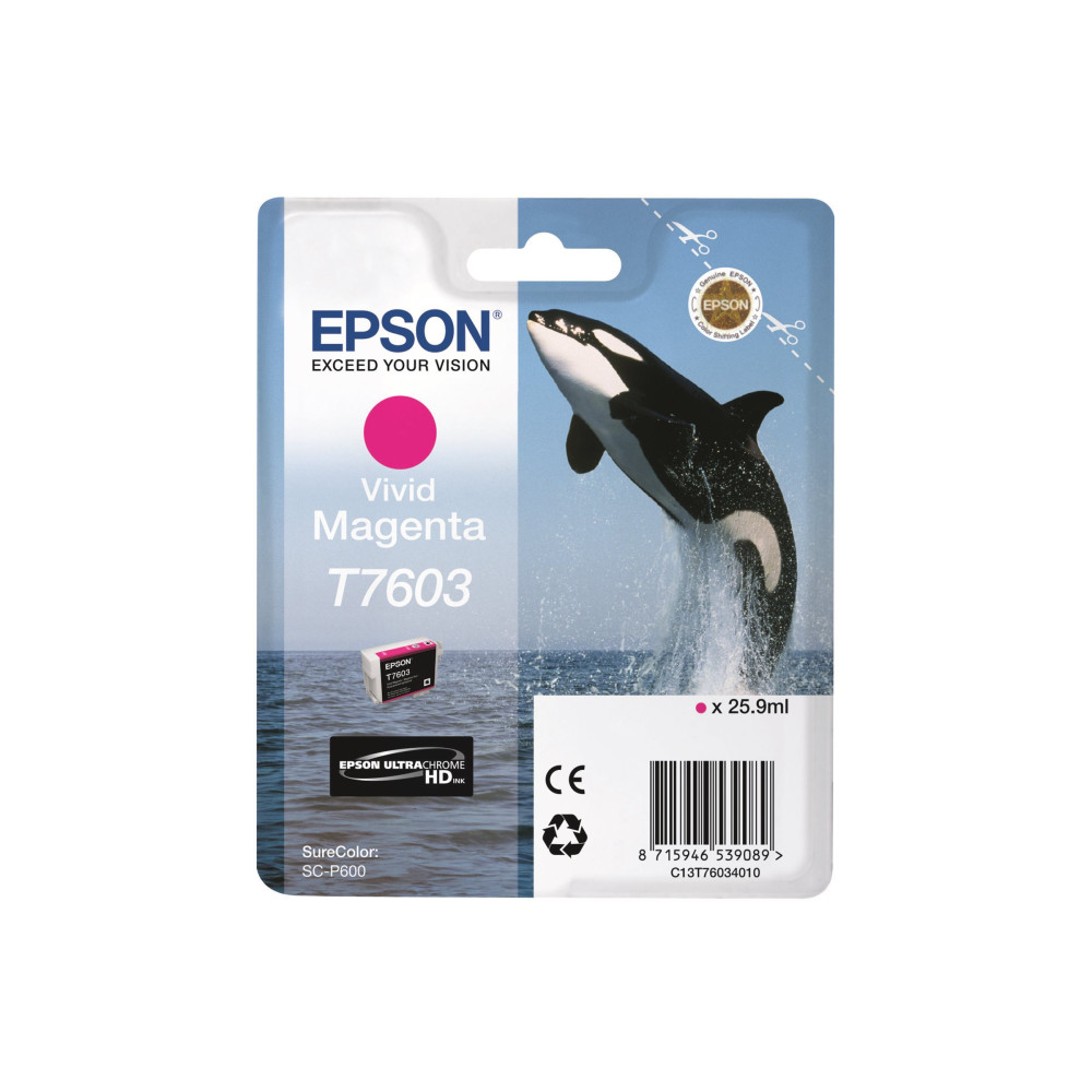 Produktbild för Epson T7603 - intensiv magenta - original - bläckpatron