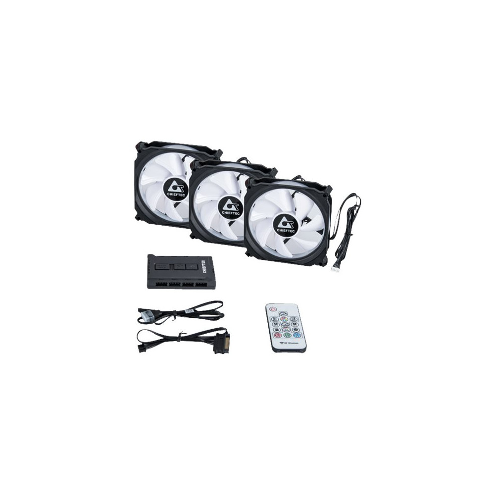 Produktbild för Chieftec CF-3012-RGB - fläktsats för systemskåp