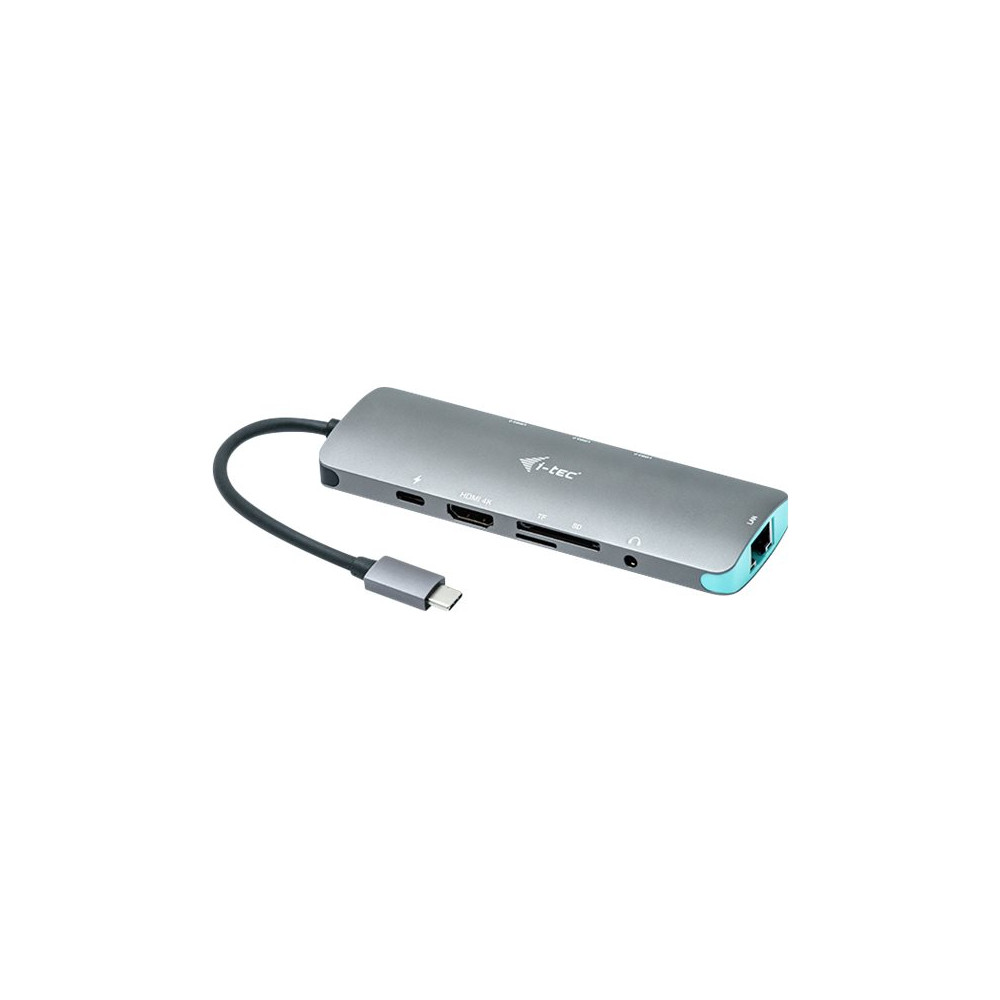 Produktbild för i-Tec USB-C Metal Nano Docking Station 4K HDMI LAN + Power Delivery - dockningsstation - USB-C 3.1 - HDMI - 1GbE