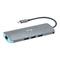 Produktbild för i-Tec USB-C Metal Nano Docking Station 4K HDMI LAN + Power Delivery - dockningsstation - USB-C 3.1 - HDMI - 1GbE