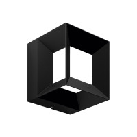 Produktbild för Philips myGarden Parterre - vägglampa - LED - 8 W - varmt vitt ljus - lykta - svart
