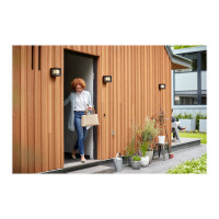 Produktbild för Philips myGarden Parterre - vägglampa - LED - 8 W - varmt vitt ljus - lykta - svart
