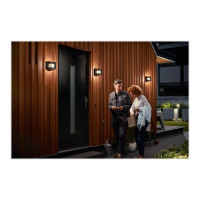 Produktbild för Philips myGarden Parterre - vägglampa - LED - 8 W - varmt vitt ljus - lykta - svart