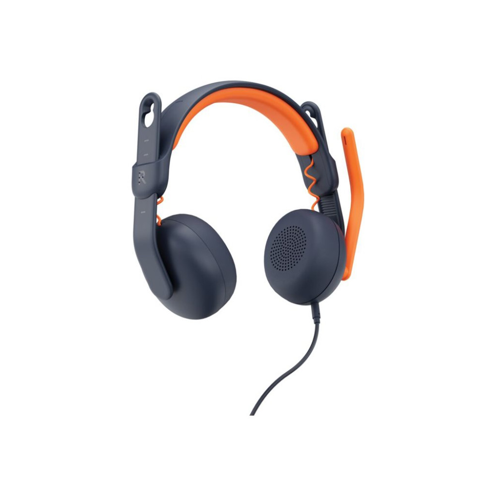 Produktbild för Logitech Zone Learn On-Ear Wired Headset for Learners, USB-A - hörlurar med mikrofon - ersättning - USB-C