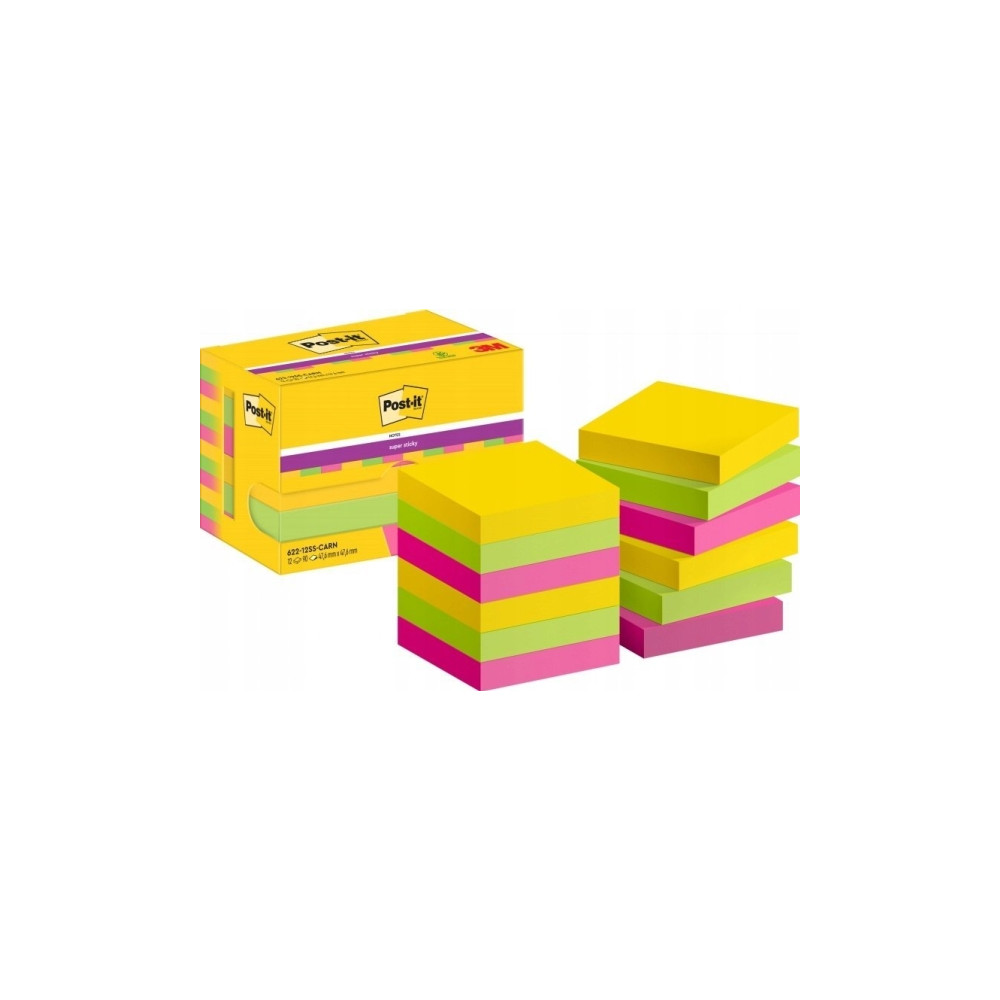 Produktbild för Post-it Super Sticky Notes Carnival Collection, 47,6 x 47,6 ...
