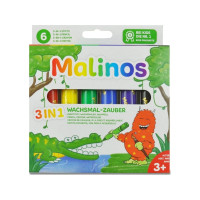 Produktbild för Malinos 301036, 6 styck, Svart, Blå, Grön, Röd, Violett, Gul...