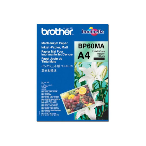Brother Brother BP60MA Matte Inkjet Paper - papper - matt - 25 ark - A4 - 145 g/m²