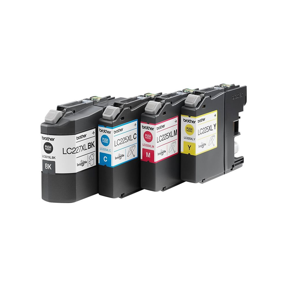 Produktbild för Brother LC227XL/225XL - 4-pack - svart, gul, cyan, magenta - original - bläckpatron