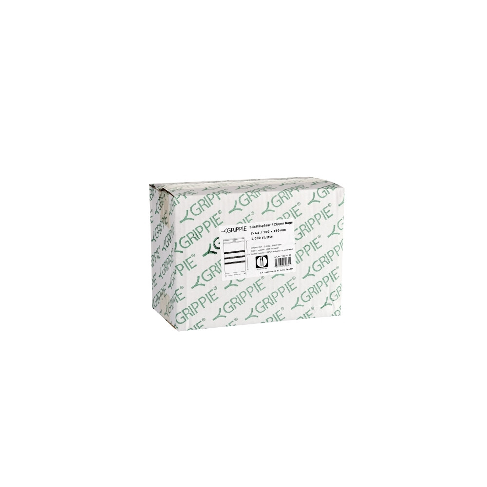 Produktbild för Lynlåspose Grippie 170x230mm T-75 m/skrivefelt
