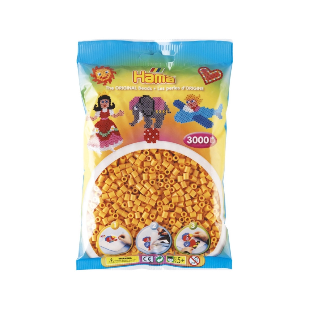 Produktbild för Hama midi pärlor Nalle Puh gul (3000 st)