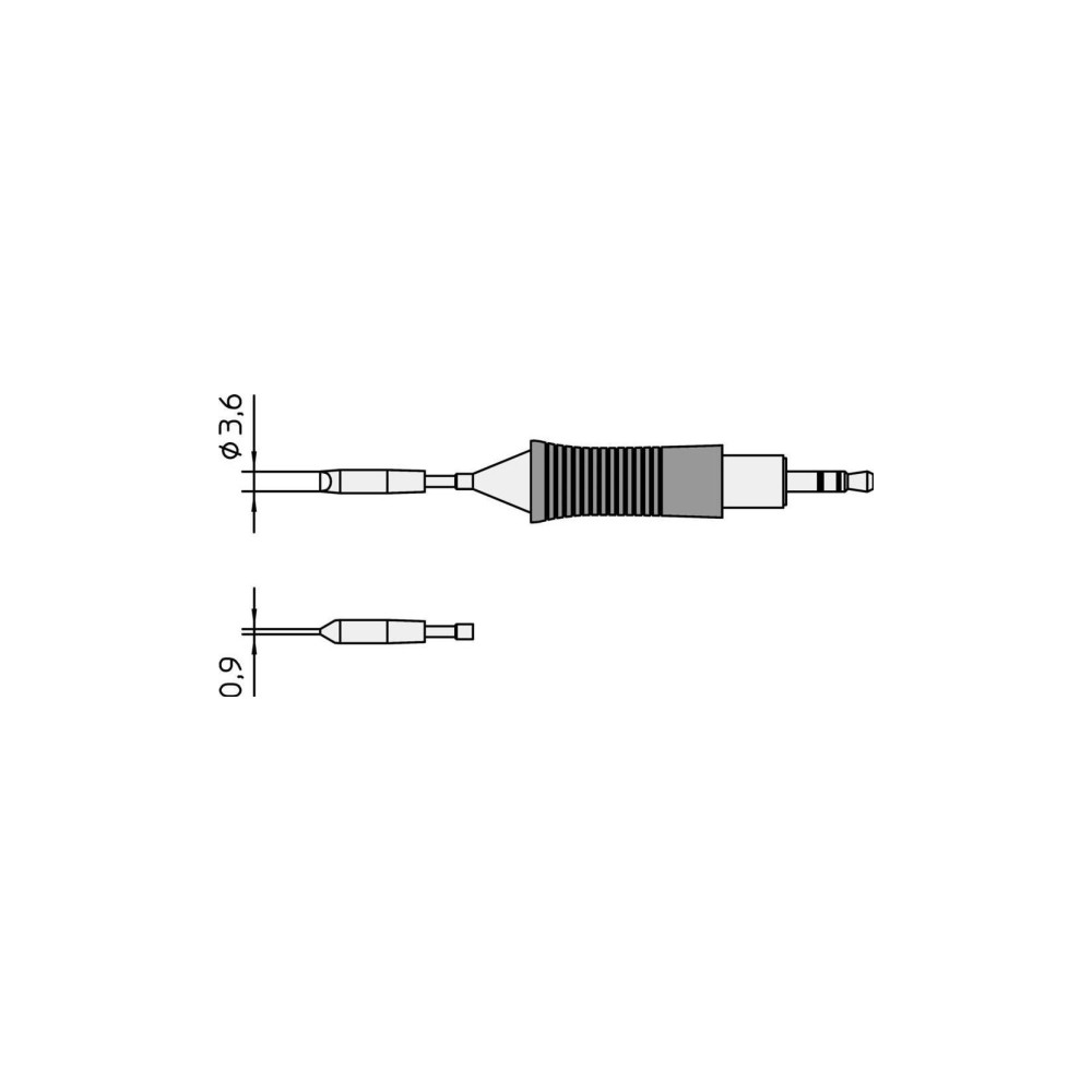 Produktbild för Weller RT 11, Lödspets, Weller, 40 W, 1 styck, 3,6 mm, 0,9 m...