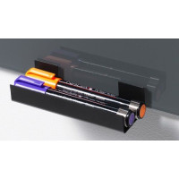 Produktbild för Penneholder i sort metal 13x5,8x2,5 cm sort