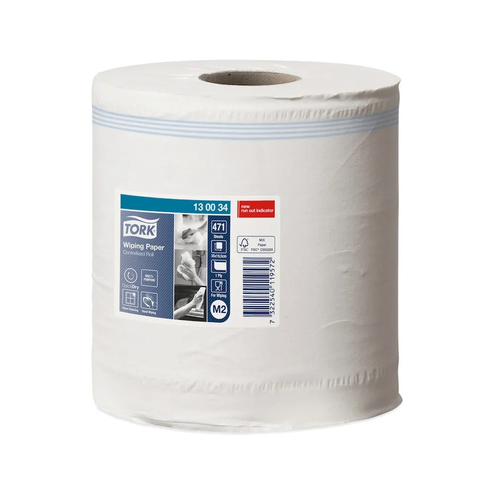 Produktbild för Tork Advanced Wiper 415 - rengöringshandduk - kemisk massa - vit - paket med 6 x 471