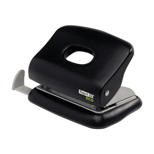 RAPID Rapid Eco hålslag - 20 ark - 2 hål - metall, ABS-plast - svart