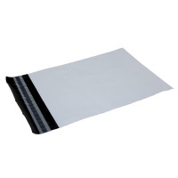 Produktbild för Fraktpåsar 340 x 420 mm vita, PE, 100 % återvunnen plast