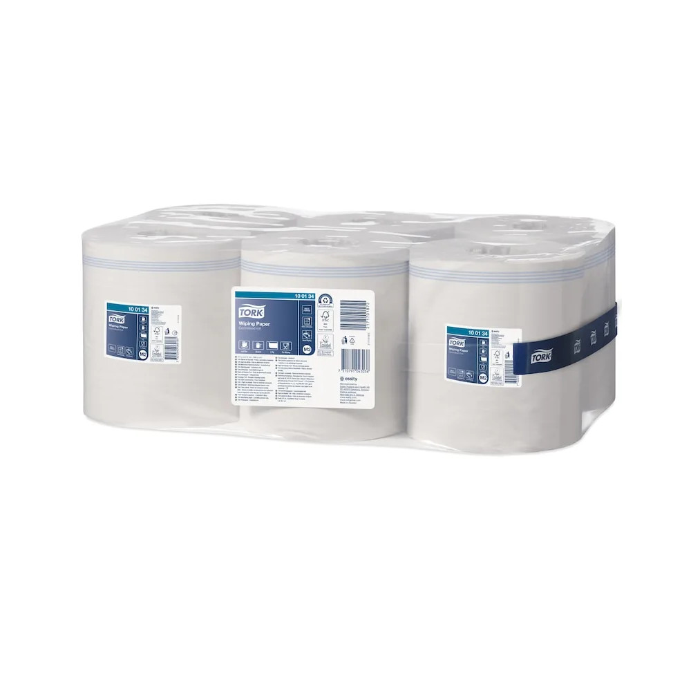 Produktbild för Tork Advanced Wiper 415 - rengöringshandduk - orörda fuktköttsfiber, papper - vit - paket med 6