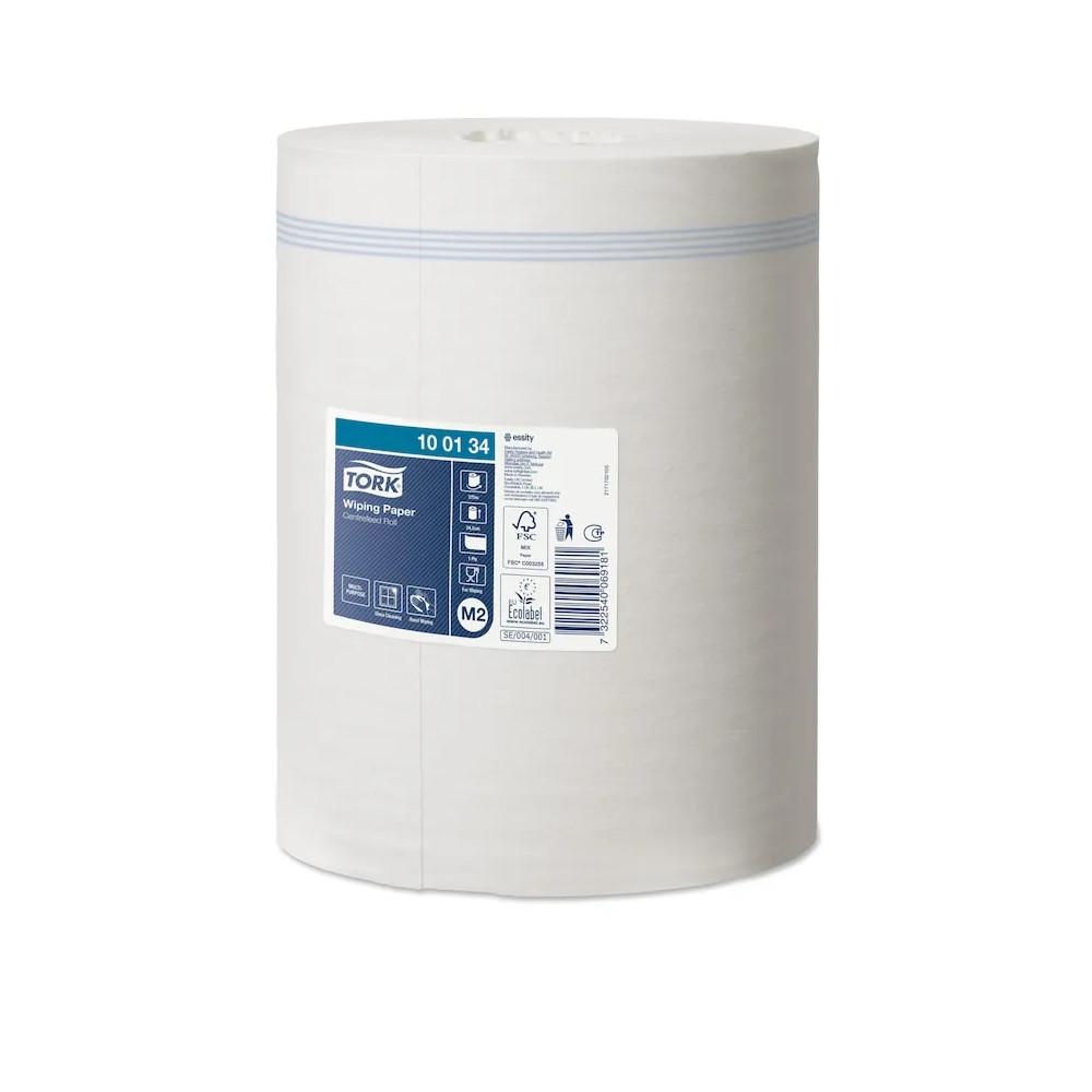 Produktbild för Tork Advanced Wiper 415 - rengöringshandduk - orörda fuktköttsfiber, papper - vit - paket med 6