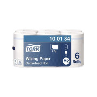 Produktbild för Tork Advanced Wiper 415 - rengöringshandduk - orörda fuktköttsfiber, papper - vit - paket med 6