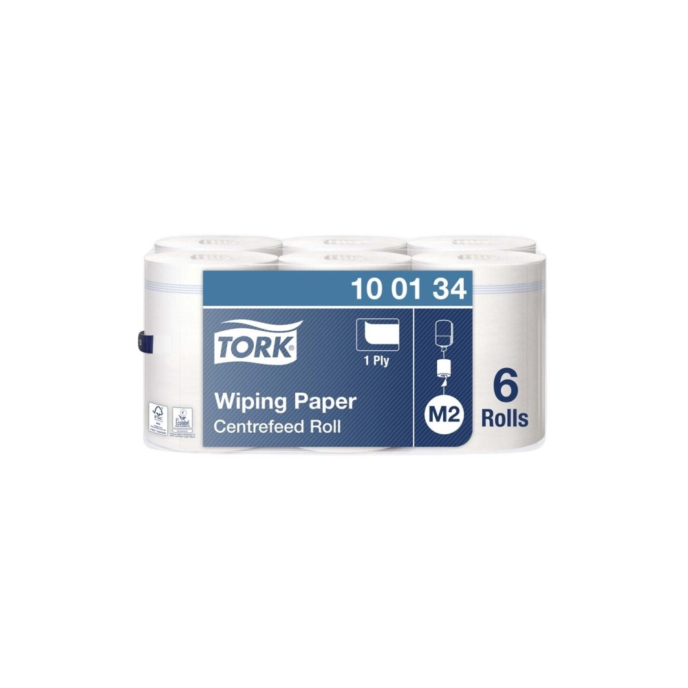 Produktbild för Tork Advanced Wiper 415 - rengöringshandduk - orörda fuktköttsfiber, papper - vit - paket med 6