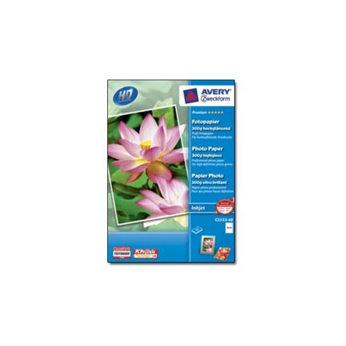 AVERY Avery Zweckform Premium Photo Paper C2553-40 - fotopapper - högblank - 40 ark - 100 x 150 mm - 300 g/m²