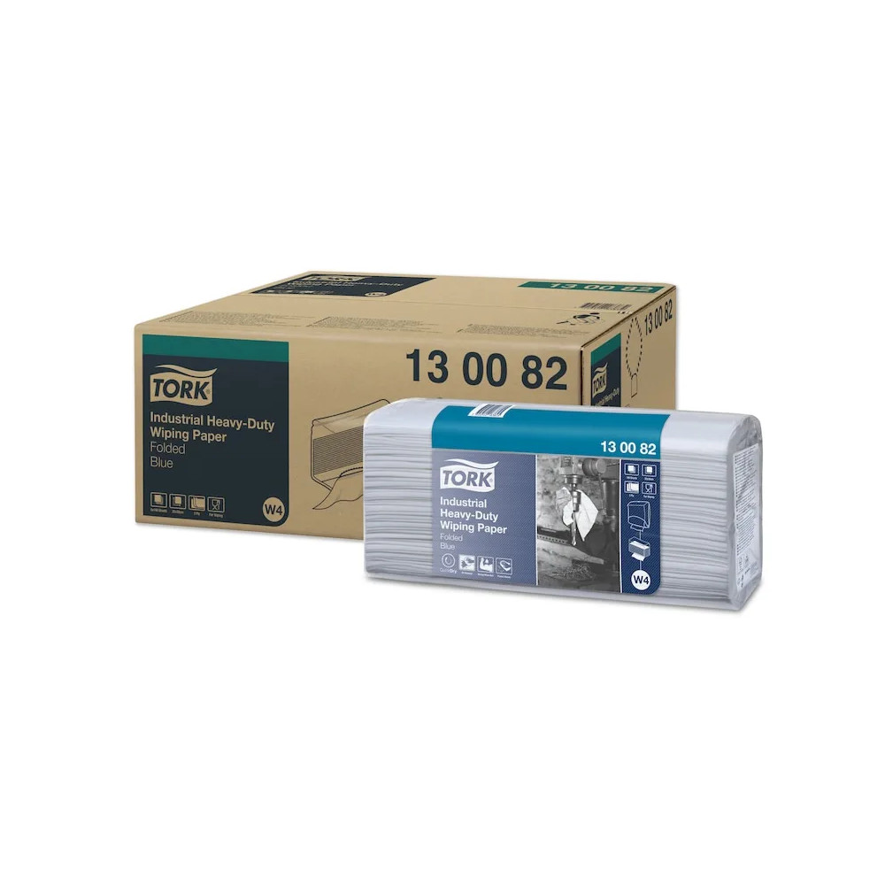 Produktbild för Tork Advanced Wiper 440 - rengöringsdukar - orörda fuktköttsfiber - blå - paket med 100