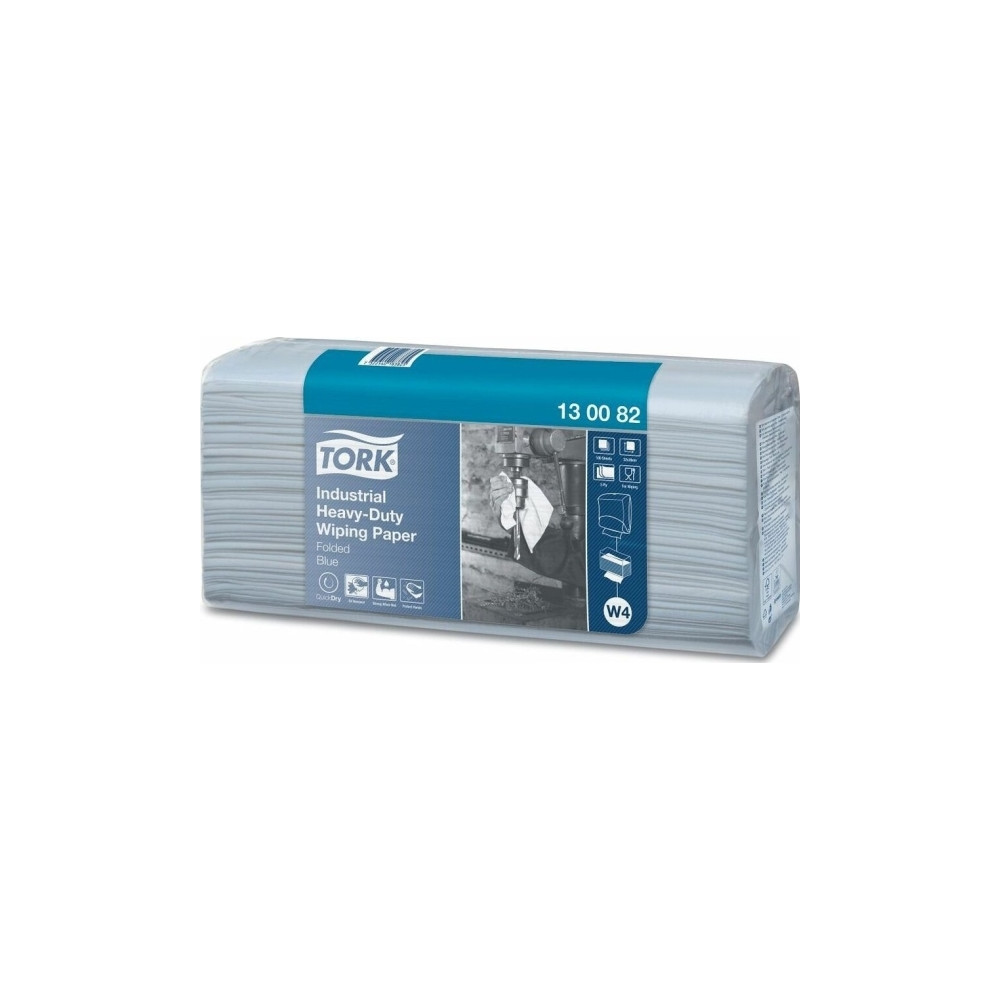 Produktbild för Tork Advanced Wiper 440 - rengöringsdukar - orörda fuktköttsfiber - blå - paket med 100