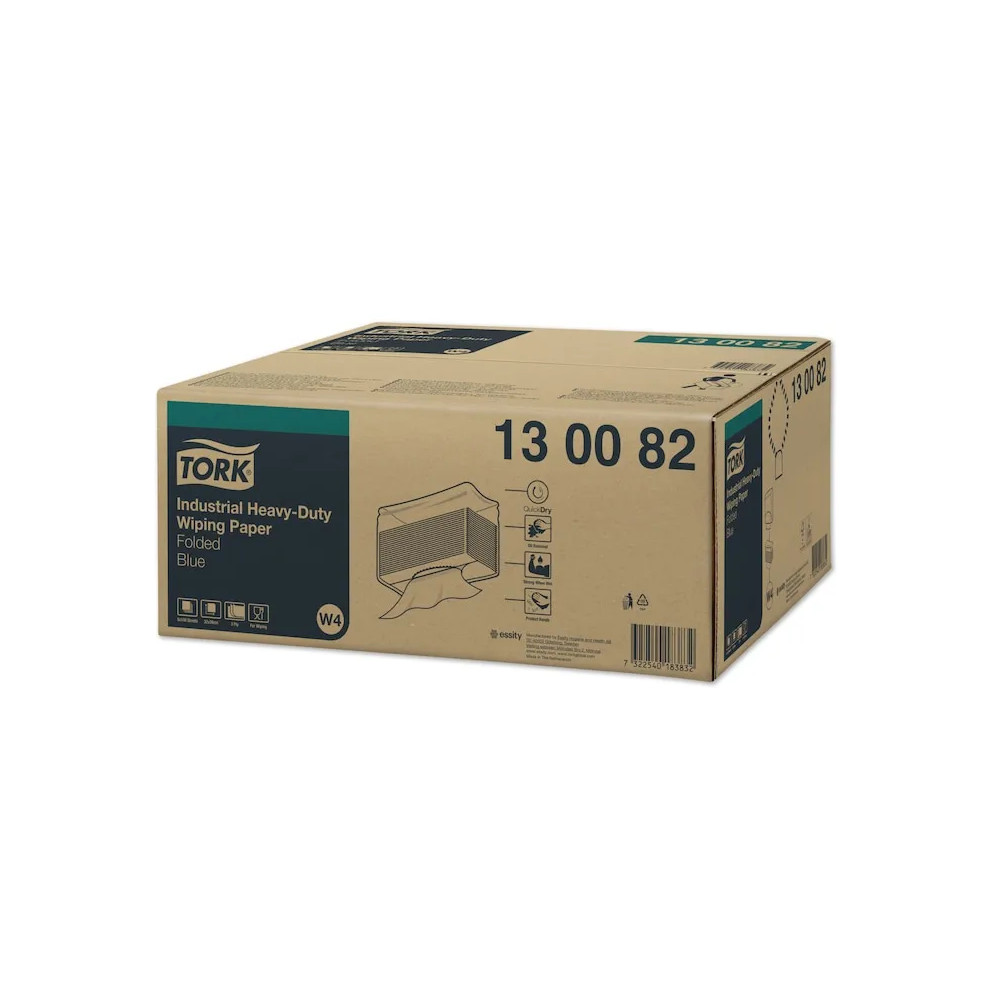 Produktbild för Tork Advanced Wiper 440 - rengöringsdukar - orörda fuktköttsfiber - blå - paket med 100