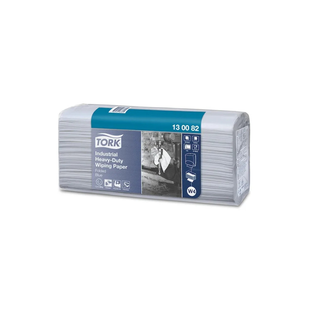 Produktbild för Tork Advanced Wiper 440 - rengöringsdukar - orörda fuktköttsfiber - blå - paket med 100