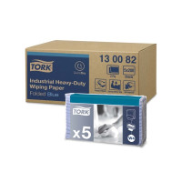 Produktbild för Tork Advanced Wiper 440 - rengöringsdukar - orörda fuktköttsfiber - blå - paket med 100