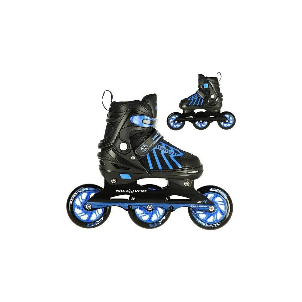 Produktbild för Nils Extreme NA18812A speedrullskridskor blå justerbara stl....