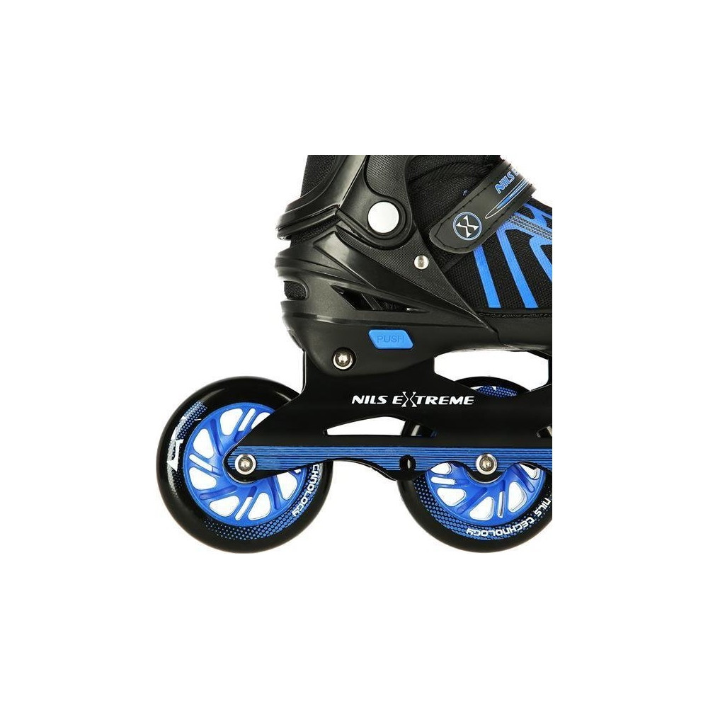 Produktbild för Nils Extreme NA18812A speedrullskridskor blå justerbara stl....