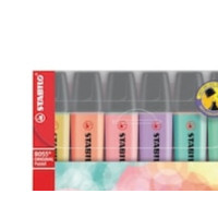 Produktbild för Markeringspenna Stabilo Boss Pastel, sorterade färger, 6 st.