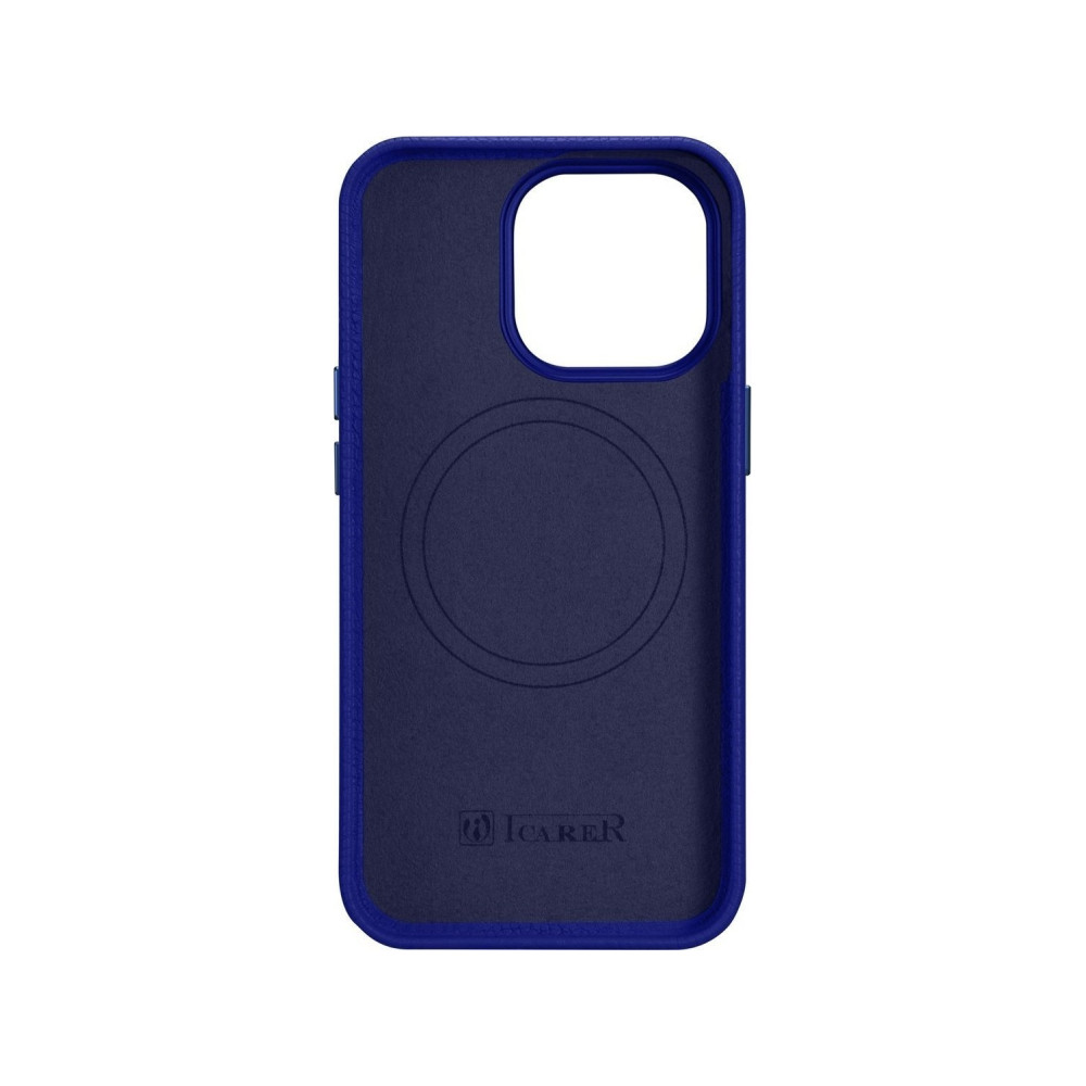 Produktbild för iCarer Litchi Premium läderfodral iPhone 14 Pro magnetiskt m...