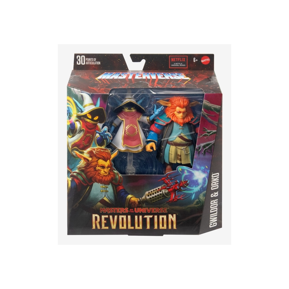 Produktbild för Masters of the Universe Masterverse Gwildor & Orko, 6 År, Mu...