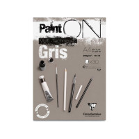 Produktbild för Paint-On Blok A4 250gram 30 ark gråt papir, multi teknik, to...