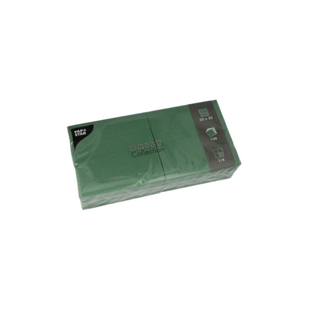 Produktbild för Servetter Papstar 32x32 cm gröna