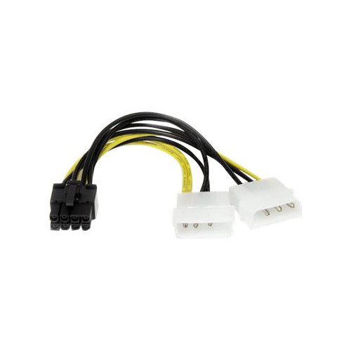 StarTech.com StarTech.com 6in LP4 to 8 Pin PCI Express Video Card Power Cable Adapter - lp4 to PCI express - molex to 8 pin PCIe (LP4PCIEX8ADP) - strömadapter - 4 pin intern effekt till 8-stifts PCIe-ström - 15.3 cm