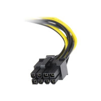 Produktbild för StarTech.com 6in LP4 to 8 Pin PCI Express Video Card Power Cable Adapter - lp4 to PCI express - molex to 8 pin PCIe (LP4PCIEX8ADP) - strömadapter - 4 pin intern effekt till 8-stifts PCIe-ström - 15.3 cm