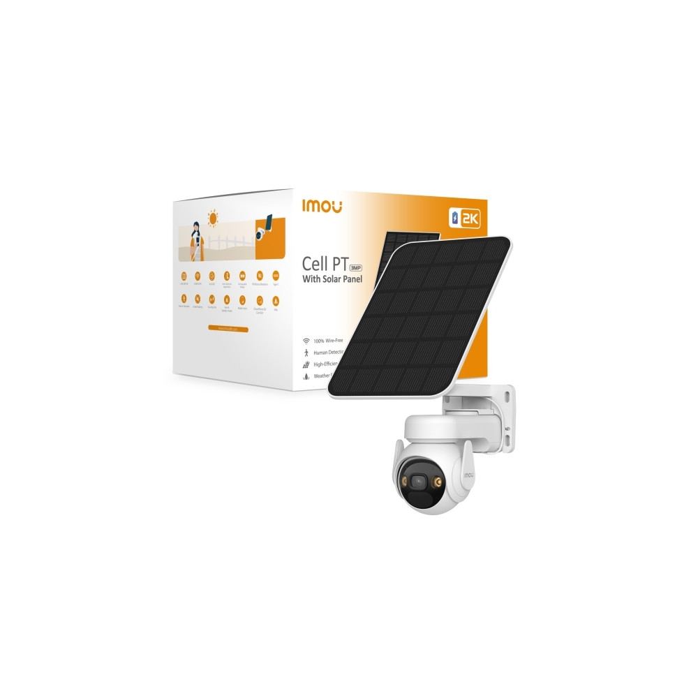 Produktbild för Imou Cell PT Solar Kit, IP-säkerhetskamera, Utomhus, Trådlös...