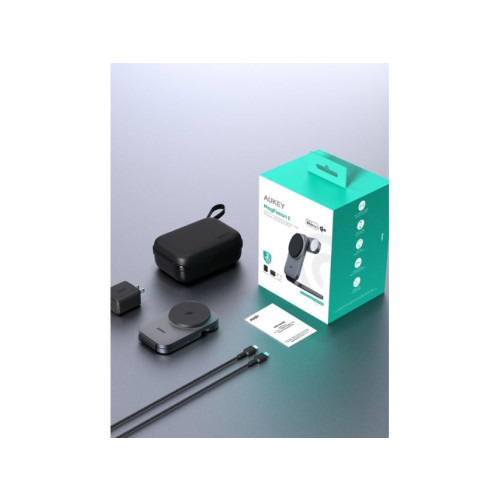 Aukey AUKEY LC-MC312, inomhus, Utomhus, USB, Trådlös laddning, Grå...