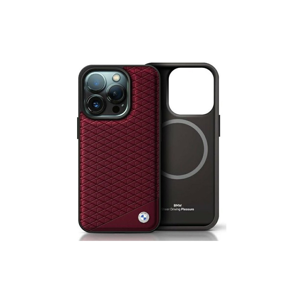 Produktbild för BMW Sign Leather Diamond Metal Logo MagSafe iPhone 16 Pro Ma...