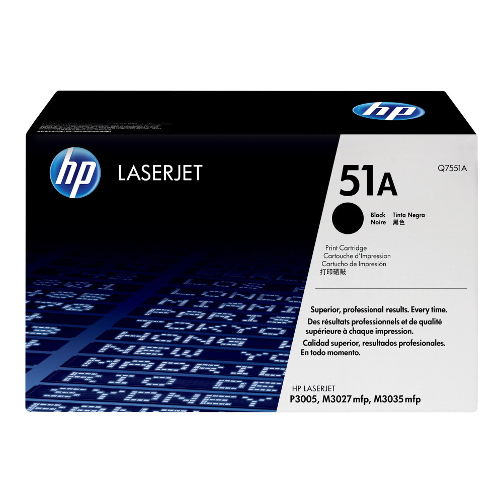 Produktbild för HP 51A - svart - original - LaserJet - tonerkassett (Q7551A)