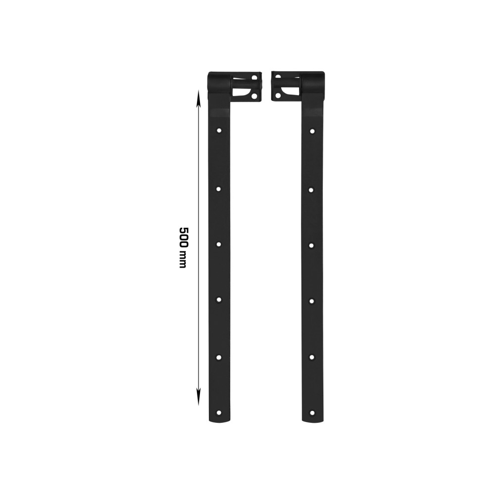 Produktbild för HOME It® stapelbart gångjärn matt svart 500 x 30 mm galvanis...