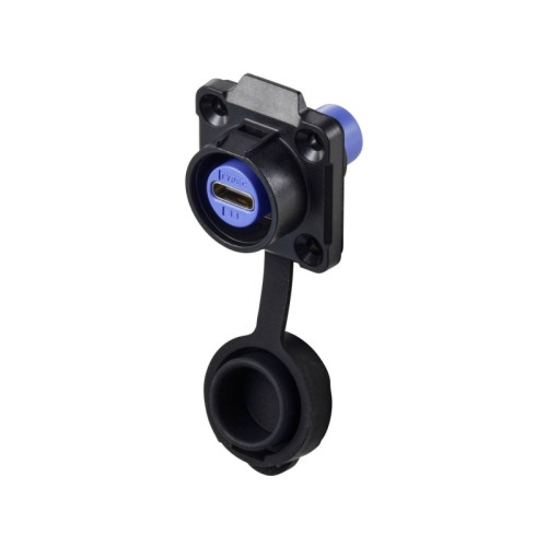 TRU Components USB Type C® infällningsanslutning med 4-hålsfläns TC-1277046...