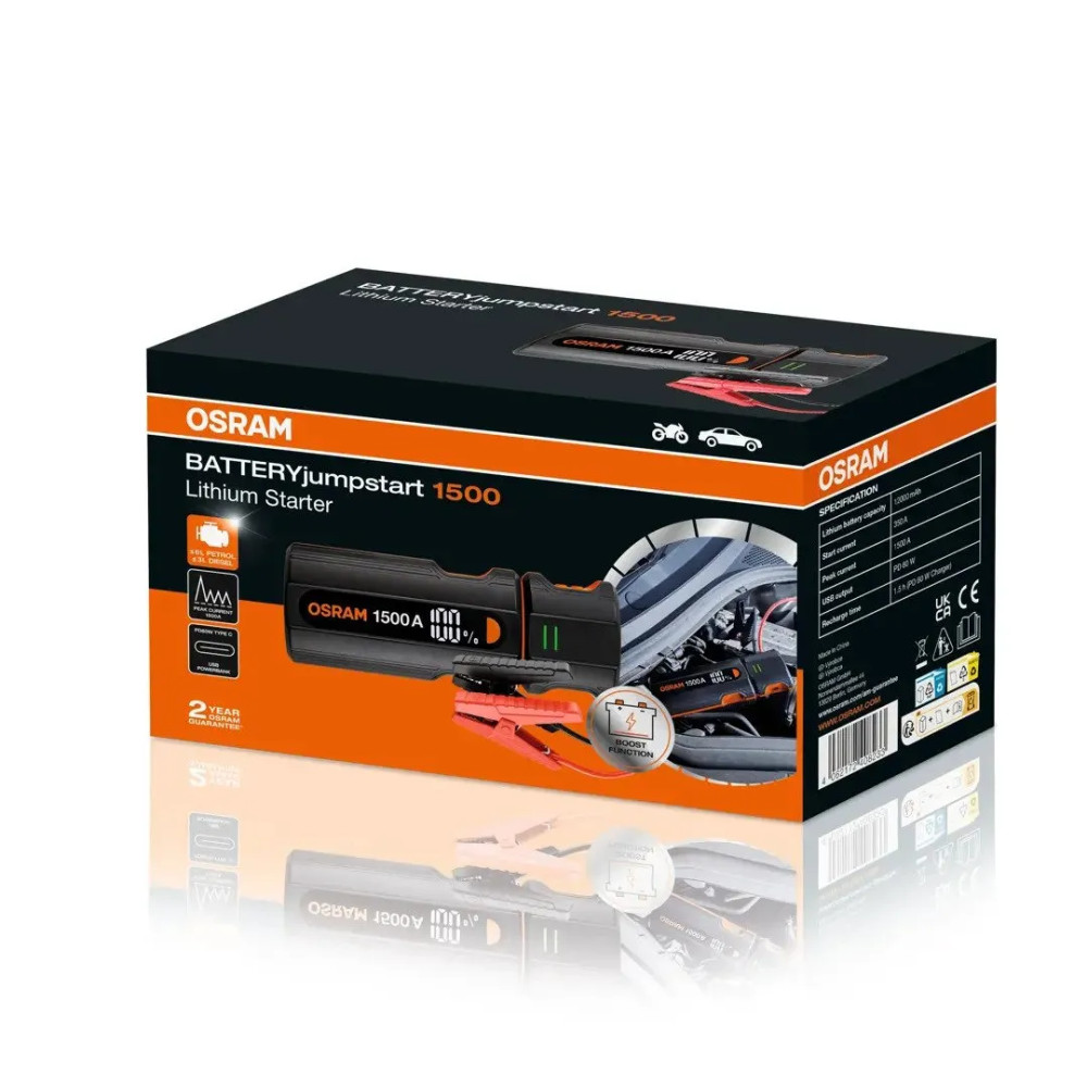 Produktbild för Osram BATTERYjumpstart 1500 Starthjälp