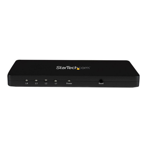 StarTech.com 4K HDMI-video-splitter med 4 portar – 1x4 HDMI-splitter med hölje i solitt aluminium – 4K @ 30 Hz - video-/ljudomkopplare - 4 portar -